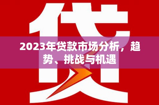洞口2023年贷款市场分析，趋势、挑战与机遇