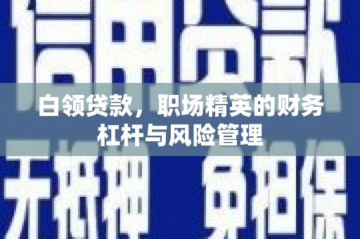 洞口白领贷款，职场精英的财务杠杆与风险管理