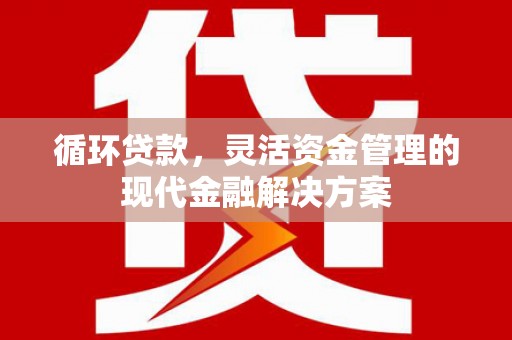 洞口循环贷款，灵活资金管理的现代金融解决方案