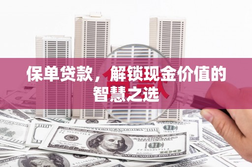 洞口保单贷款，解锁现金价值的智慧之选