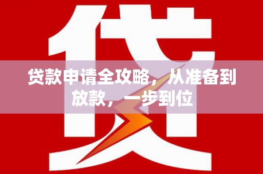 洞口贷款申请全攻略，从准备到放款，一步到位