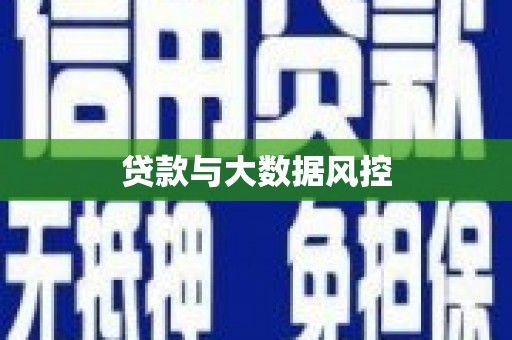 洞口贷款与大数据风控