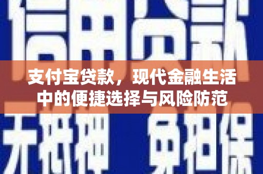 洞口支付宝贷款，现代金融生活中的便捷选择与风险防范