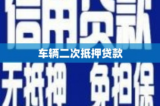 洞口车辆二次抵押贷款