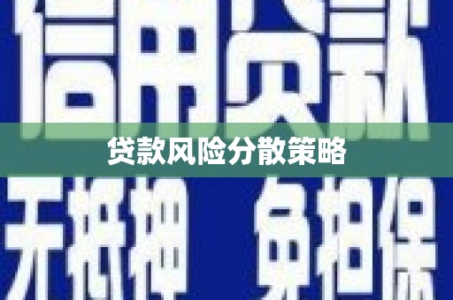 洞口贷款风险分散策略