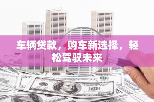 洞口车辆贷款，购车新选择，轻松驾驭未来
