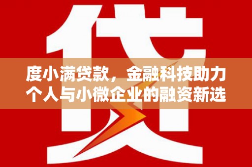 洞口度小满贷款，金融科技助力个人与小微企业的融资新选择