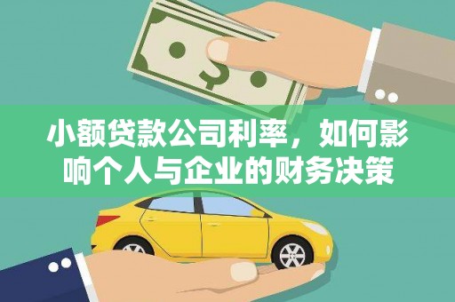 洞口小额贷款公司利率，如何影响个人与企业的财务决策