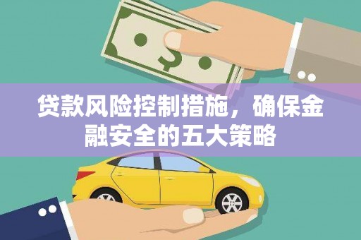 洞口贷款风险控制措施，确保金融安全的五大策略
