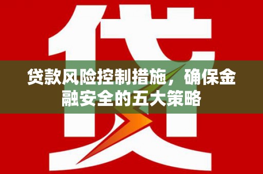洞口贷款风险控制措施，确保金融安全的五大策略