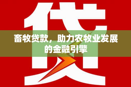 洞口畜牧贷款，助力农牧业发展的金融引擎