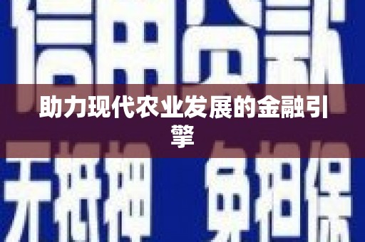 洞口助力现代农业发展的金融引擎
