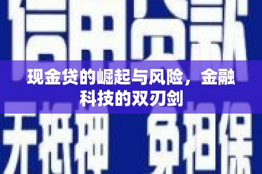 洞口现金贷的崛起与风险，金融科技的双刃剑