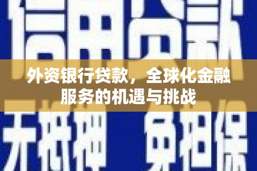 洞口外资银行贷款，全球化金融服务的机遇与挑战